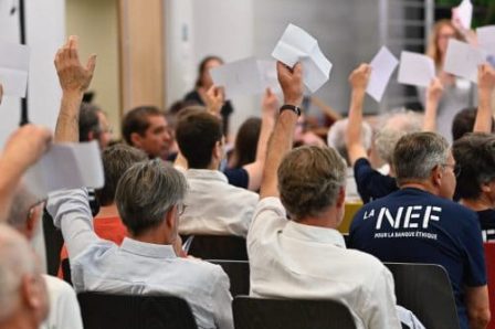 Photo de l'assemblée générale Nef, pour la banque éthique